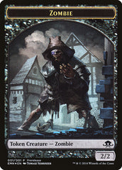 Zombie // Zombie Double-Sided Token [Eldritch Moon Prerelease Promos] | Card Merchant Takapuna