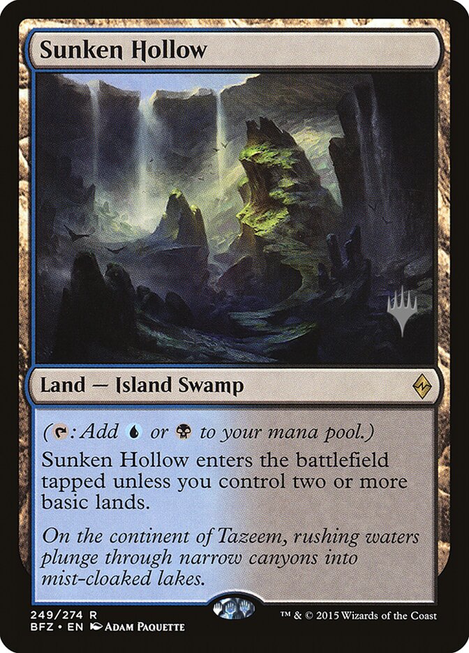 Sunken Hollow [Battle for Zendikar Promos] | Card Merchant Takapuna