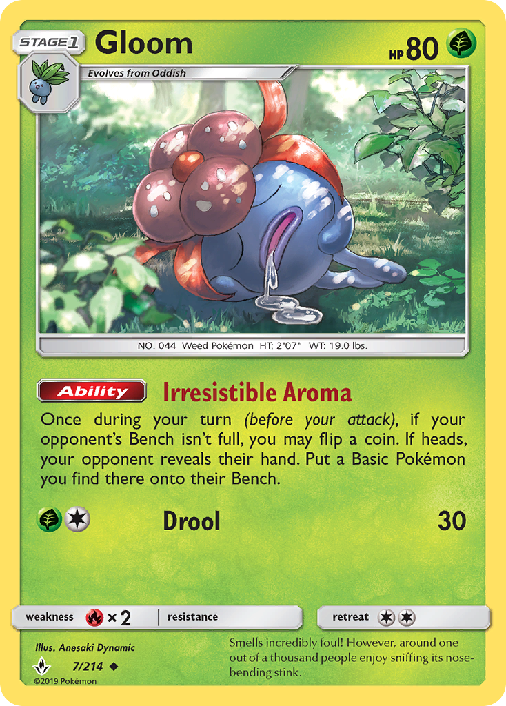 Gloom (7/214) [Sun & Moon: Unbroken Bonds] | Card Merchant Takapuna