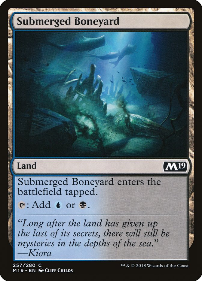 Submerged Boneyard [Core Set 2019] | Card Merchant Takapuna