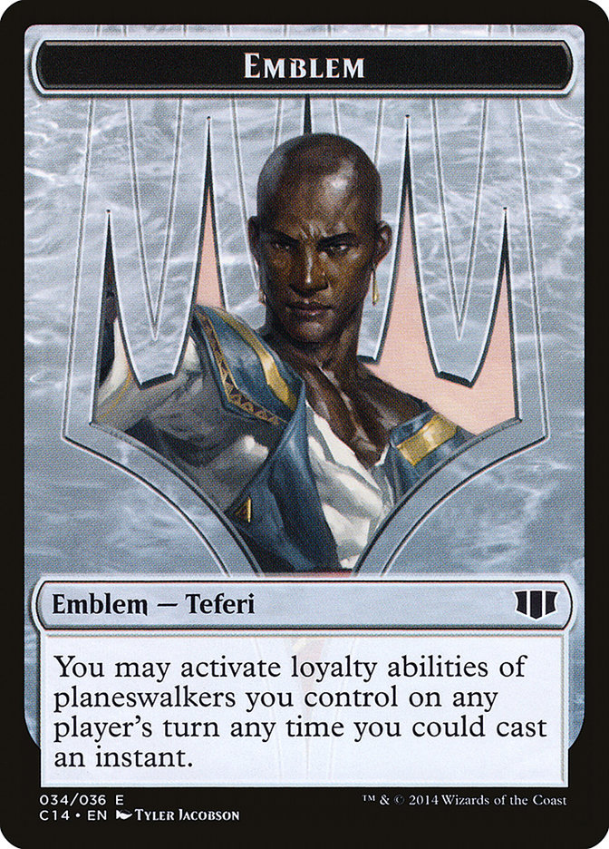 Teferi, Temporal Archmage Emblem // Zombie (011/036) Double-Sided Token [Commander 2014 Tokens] | Card Merchant Takapuna