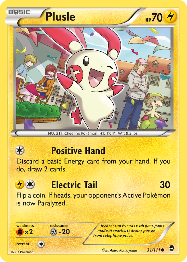 Plusle (31/111) [XY: Furious Fists] | Card Merchant Takapuna