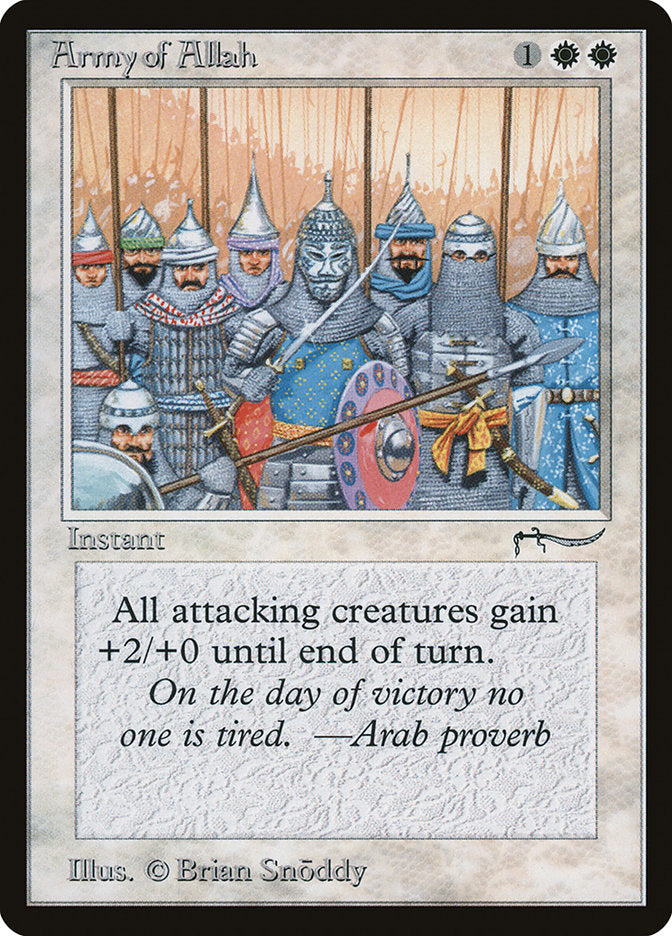 Army of Allah (Dark Mana Cost) [Arabian Nights] | Card Merchant Takapuna