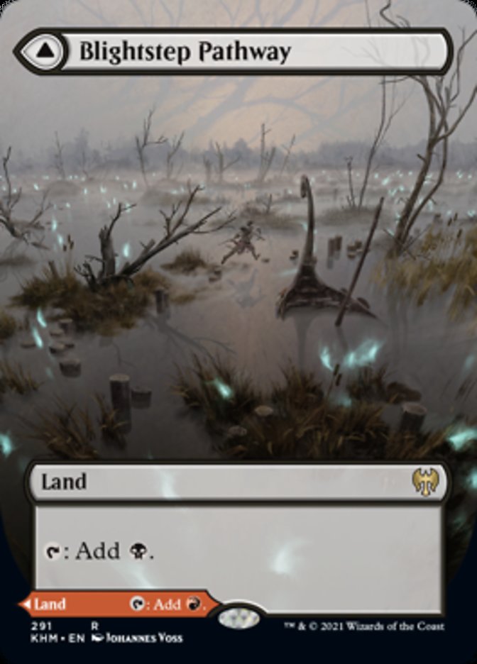 Blightstep Pathway // Searstep Pathway (Borderless Alternate Art) [Kaldheim] | Card Merchant Takapuna