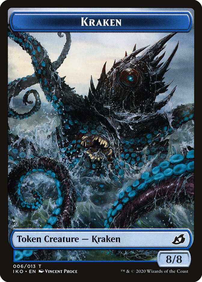 Kraken Token [Ikoria: Lair of Behemoths Tokens] | Card Merchant Takapuna