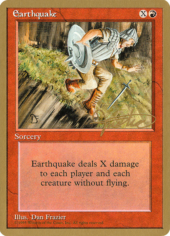 Earthquake (Mark Justice) [Pro Tour Collector Set] | Card Merchant Takapuna