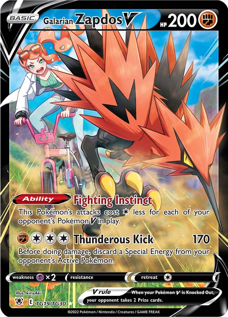 Galarian Zapdos V (TG19/TG30) [Sword & Shield: Astral Radiance] | Card Merchant Takapuna