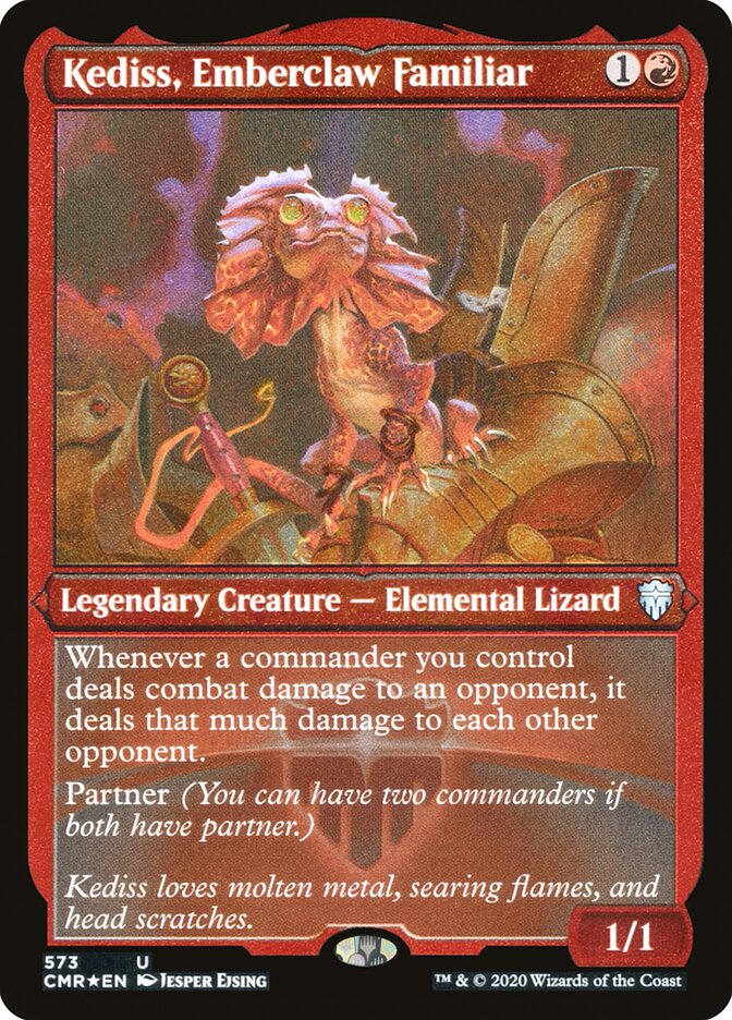 Kediss, Emberclaw Familiar (Etched) [Commander Legends] | Card Merchant Takapuna