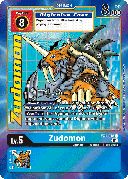 Zudomon [EX1-018] (Alternate Art) [Classic Collection] | Card Merchant Takapuna