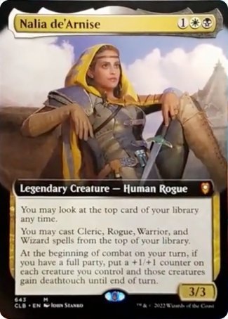 Nalia de'Arnise (Extended Art) [Commander Legends: Battle for Baldur's Gate] | Card Merchant Takapuna