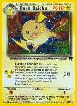 Dark Raichu (83/82) [Team Rocket Unlimited] | Card Merchant Takapuna