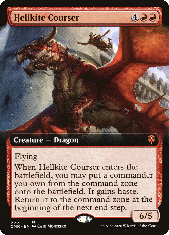 Hellkite Courser (Extended Art) [Commander Legends] | Card Merchant Takapuna