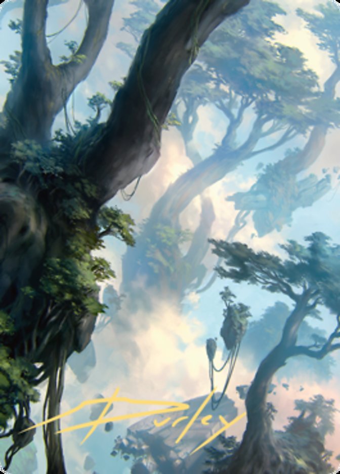 Forest 1 Art Card (Gold-Stamped Signature) [Zendikar Rising Art Series] | Card Merchant Takapuna