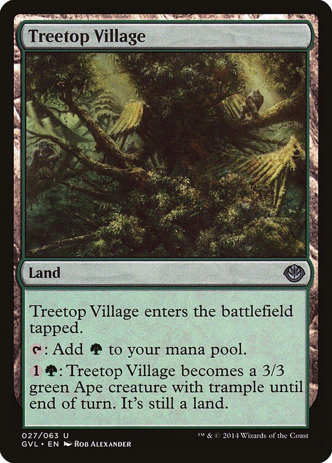 Treetop Village (Garruk vs. Liliana) [Duel Decks Anthology] | Card Merchant Takapuna