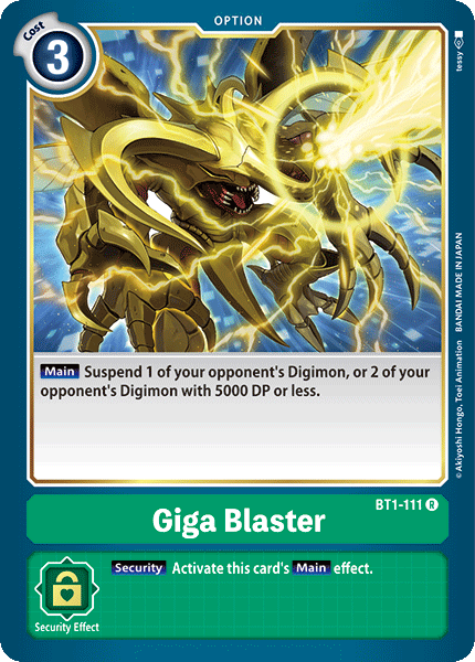 Giga Blaster [BT1-111] [Release Special Booster Ver.1.0] | Card Merchant Takapuna