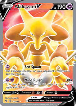 Alakazam V (172/185) [Sword & Shield: Vivid Voltage] | Card Merchant Takapuna