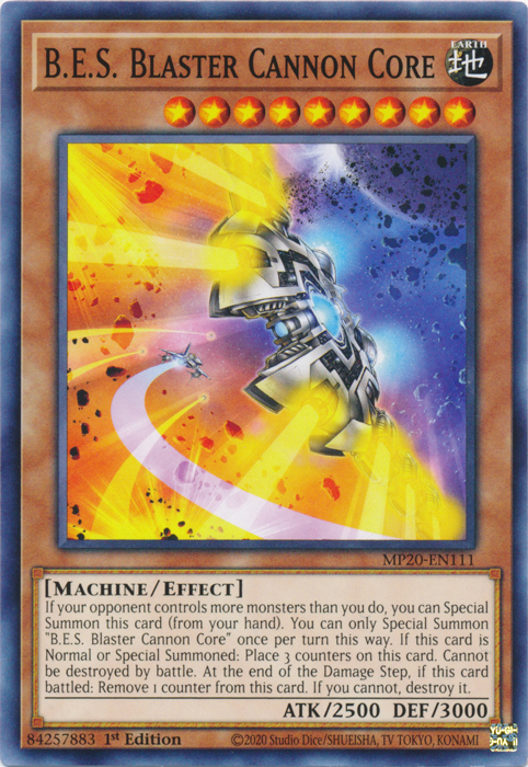 B.E.S. Blaster Cannon Core [MP20-EN111] Common | Card Merchant Takapuna