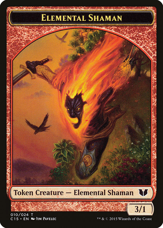 Elemental Shaman // Shapeshifter Double-Sided Token [Commander 2015 Tokens] | Card Merchant Takapuna