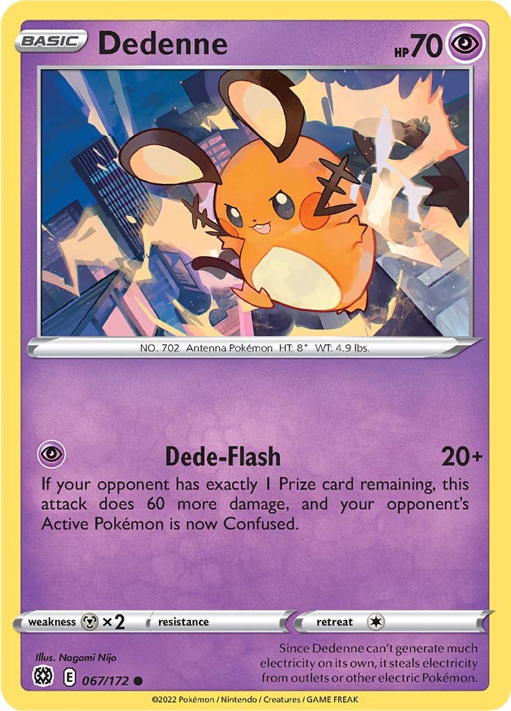 Dedenne (067/172) [Sword & Shield: Brilliant Stars] | Card Merchant Takapuna