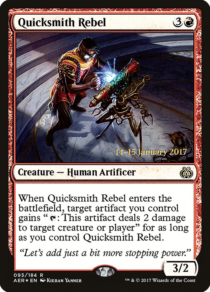 Quicksmith Rebel [Aether Revolt Prerelease Promos] | Card Merchant Takapuna