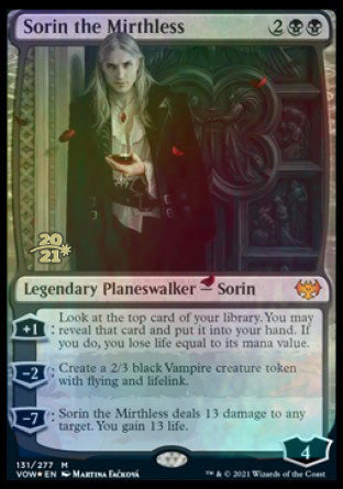 Sorin the Mirthless [Innistrad: Crimson Vow Prerelease Promos] | Card Merchant Takapuna