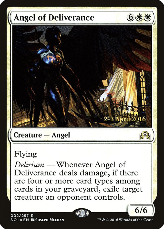 Angel of Deliverance [Shadows over Innistrad Prerelease Promos] | Card Merchant Takapuna