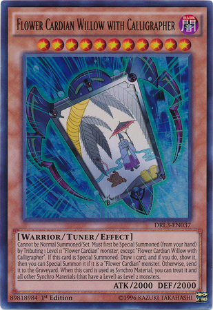 Flower Cardian Willow with Calligrapher [DRL3-EN037] Ultra Rare | Card Merchant Takapuna