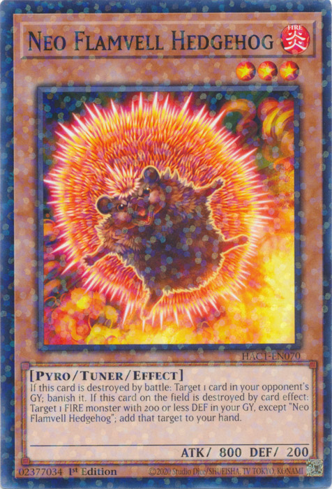 Neo Flamvell Hedgehog (Duel Terminal) [HAC1-EN070] Common | Card Merchant Takapuna