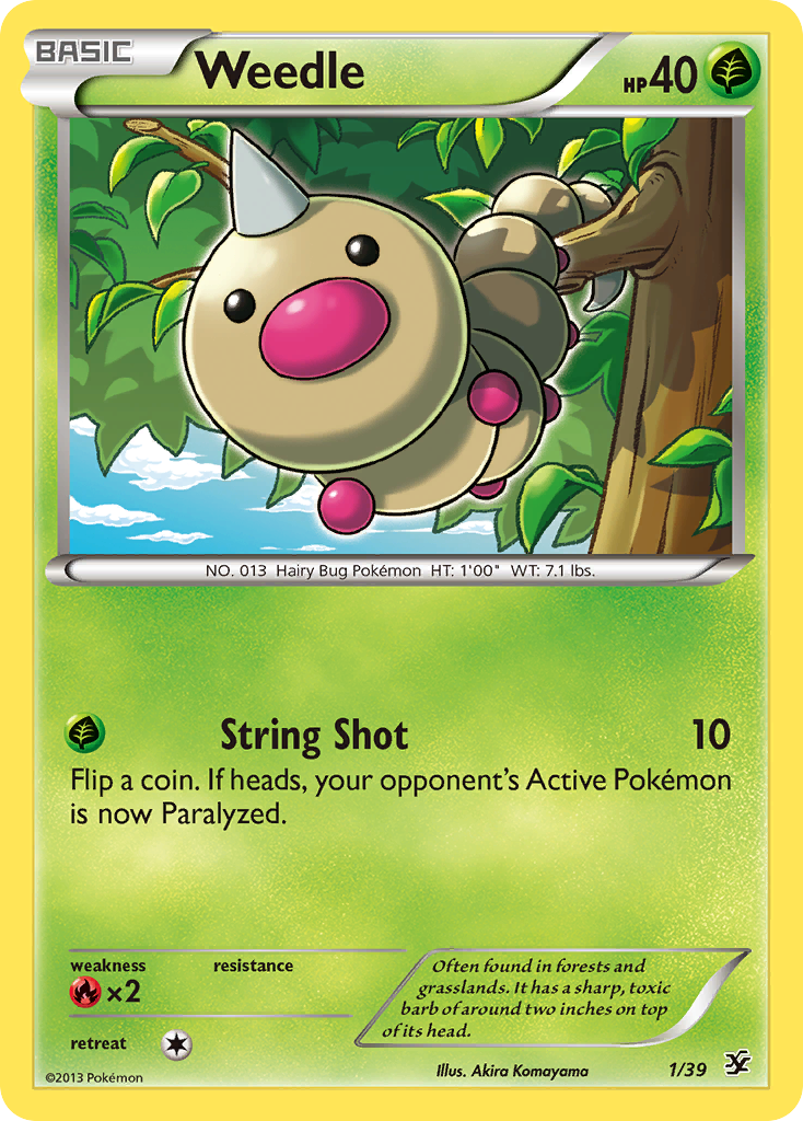 Weedle (1/39) [XY: Kalos Starter Set] | Card Merchant Takapuna