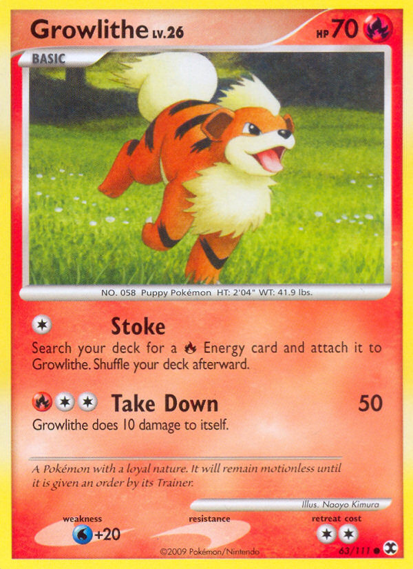 Growlithe (63/111) [Platinum: Rising Rivals] | Card Merchant Takapuna