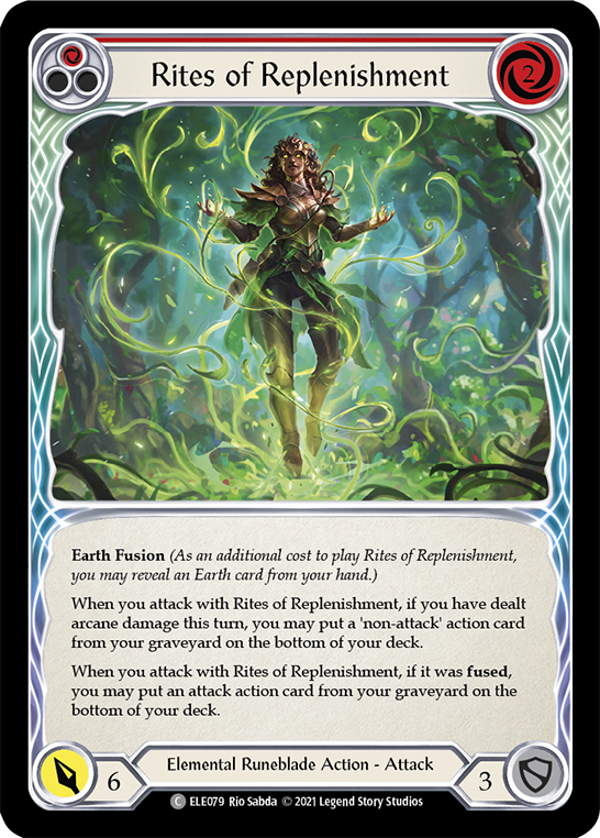 Rites of Replenishment (Red) [ELE079] (Tales of Aria)  1st Edition Normal | Card Merchant Takapuna