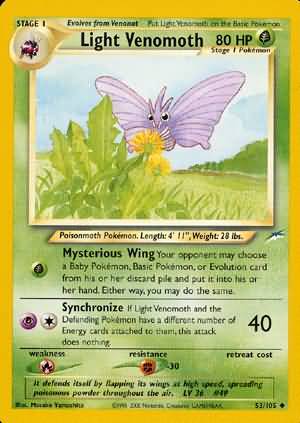 Light Venomoth (53/105) [Neo Destiny Unlimited] | Card Merchant Takapuna