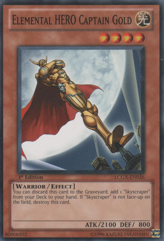 Elemental HERO Captain Gold [LCGX-EN026] Common | Card Merchant Takapuna