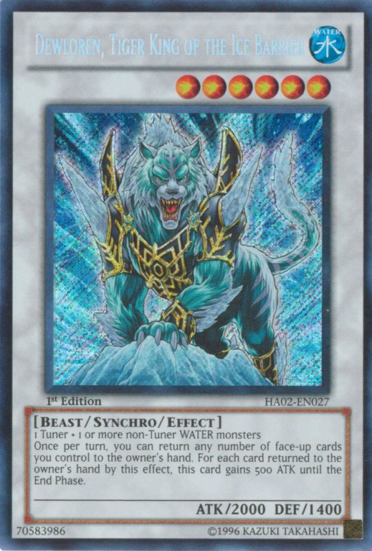 Dewloren, Tiger King of the Ice Barrier [HA02-EN027] Secret Rare | Card Merchant Takapuna