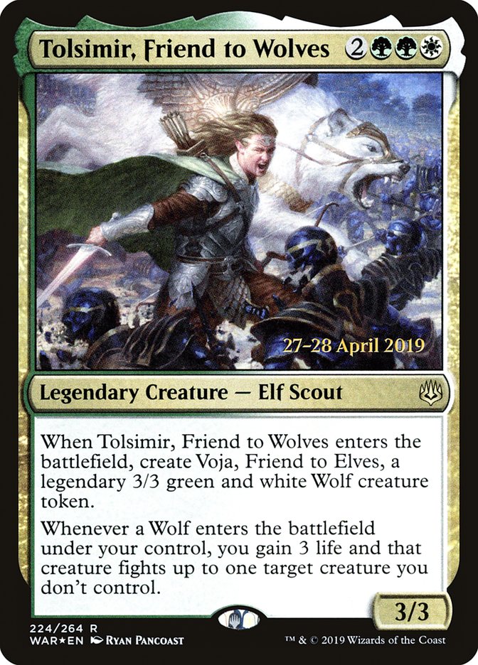 Tolsimir, Friend to Wolves [War of the Spark Prerelease Promos] | Card Merchant Takapuna