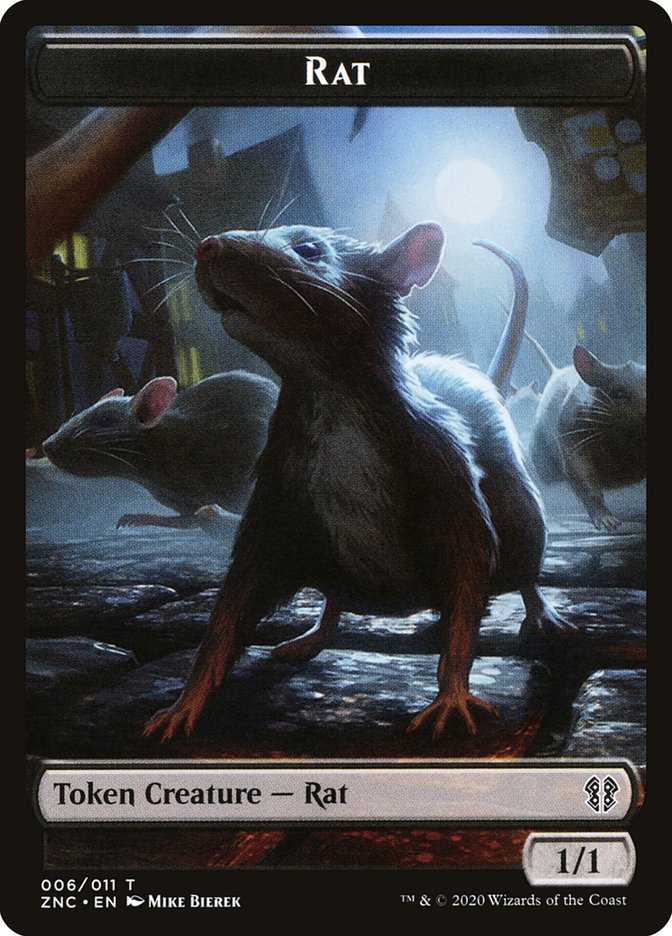 Faerie Rogue // Rat Double-Sided Token [Zendikar Rising Commander Tokens] | Card Merchant Takapuna