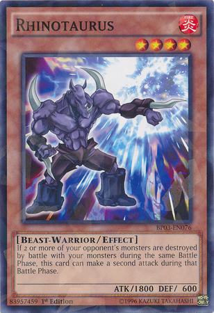 Rhinotaurus [BP03-EN076] Shatterfoil Rare | Card Merchant Takapuna