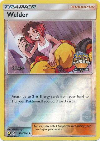 Welder (189a/214) (Regional Championship Promo Staff) [Sun & Moon: Unbroken Bonds] | Card Merchant Takapuna