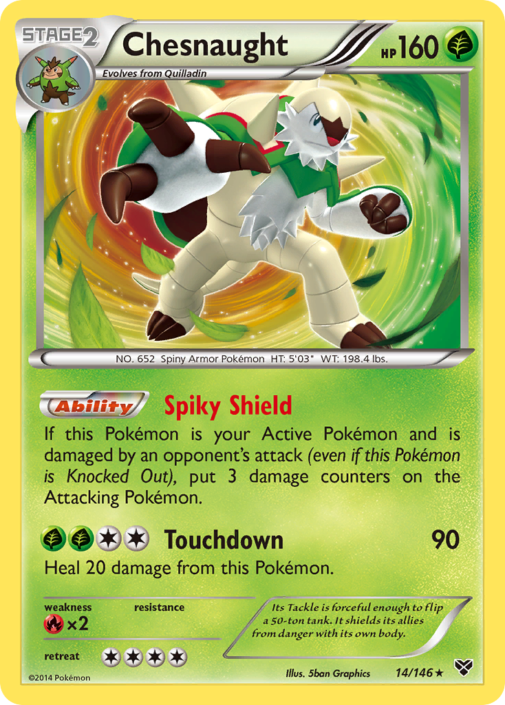 Chesnaught (14/146) [XY: Base Set] | Card Merchant Takapuna