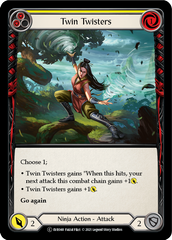 Twin Twisters (Yellow) [EVR048] (Everfest)  1st Edition Rainbow Foil | Card Merchant Takapuna