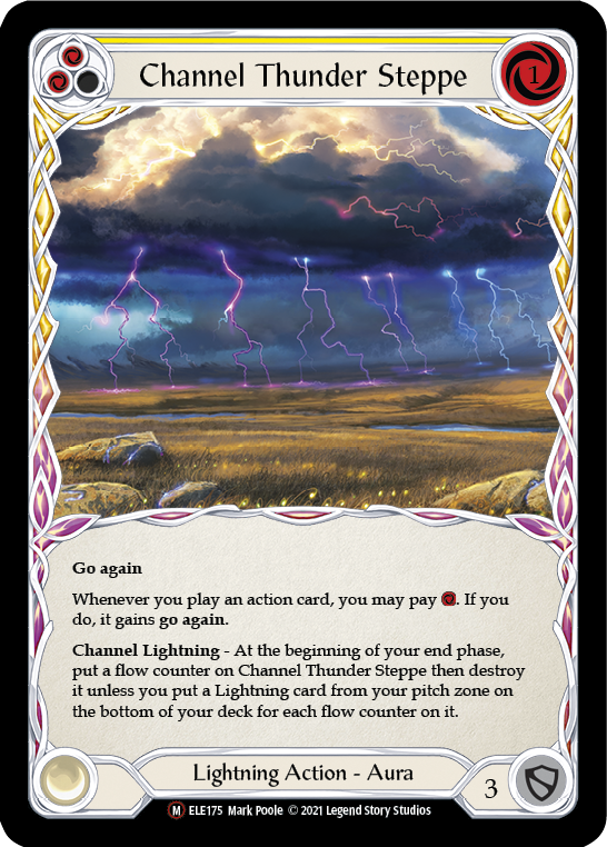 Channel Thunder Steppe [U-ELE175] (Tales of Aria Unlimited)  Unlimited Rainbow Foil | Card Merchant Takapuna