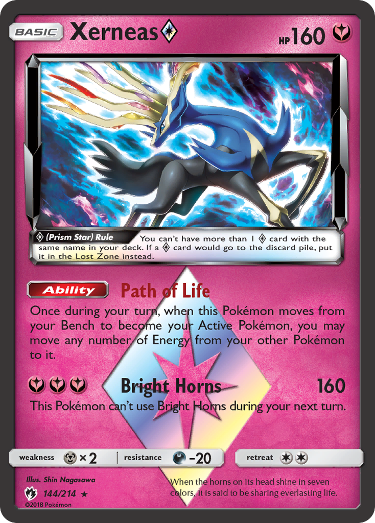 Xerneas (144/214) (Prism Star) [Sun & Moon: Lost Thunder] | Card Merchant Takapuna