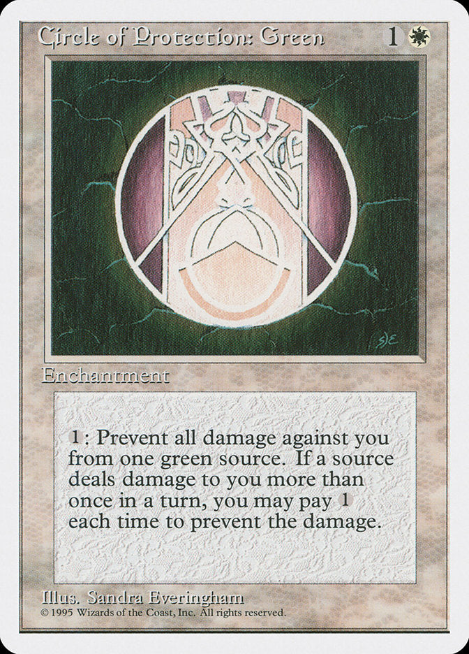 Circle of Protection: Green [Fourth Edition] | Card Merchant Takapuna