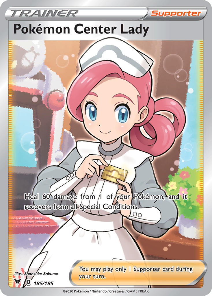 Pokemon Center Lady (185/185) [Sword & Shield: Vivid Voltage] | Card Merchant Takapuna