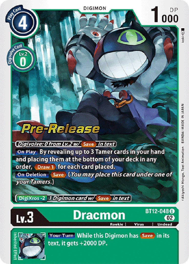 Dracmon [BT12-048] [Across Time Pre-Release Cards] | Card Merchant Takapuna