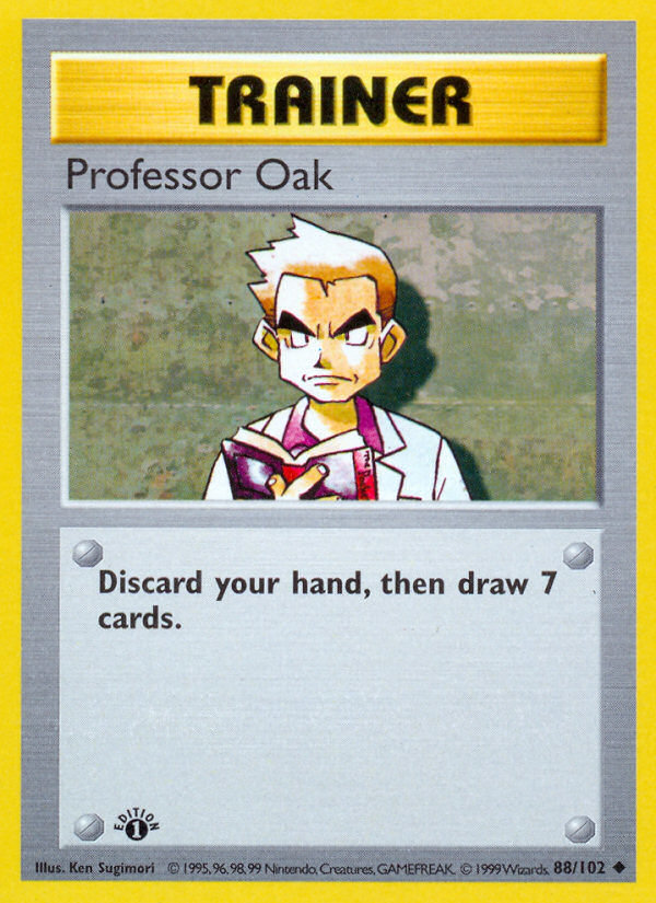 Professor Oak (88/102) (Shadowless) [Base Set 1st Edition] | Card Merchant Takapuna