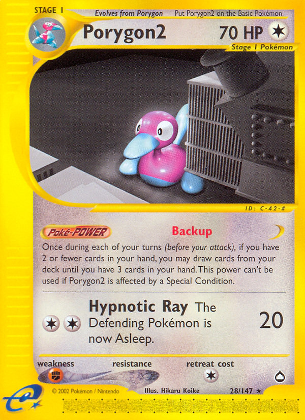 Porygon2 (28/147) [Aquapolis] | Card Merchant Takapuna