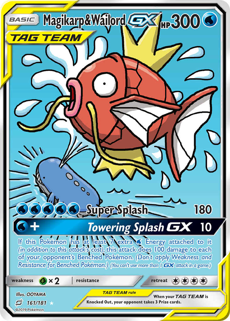 Magikarp & Wailord GX (161/181) [Sun & Moon: Team Up] | Card Merchant Takapuna