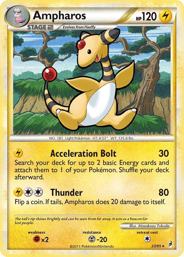 Ampharos (23/95) [HeartGold & SoulSilver: Call of Legends] | Card Merchant Takapuna