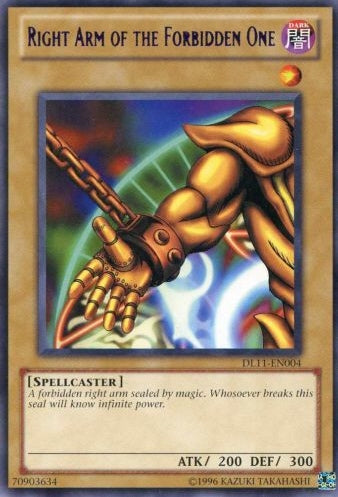 Right Arm of the Forbidden One (Purple) [DL11-EN004] Rare | Card Merchant Takapuna